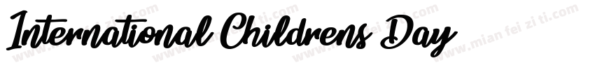 International Childrens Day字体转换